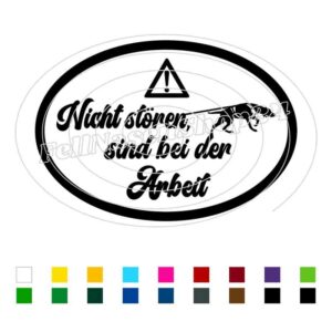 Nicht stören, sind bei der Arbeit (ovaler Rand)