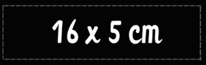 SCHWARZ 16 x 5 cm - OHNE Jk9-Schriftzug
